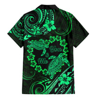 Polynesian Turtle Valentine Family Matching Mermaid Dress and Hawaiian Shirt You And Me Green Hibiscus Heart LT01 - Polynesian Pride