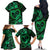 Polynesian Turtle Valentine Family Matching Off Shoulder Long Sleeve Dress and Hawaiian Shirt You And Me Green Hibiscus Heart LT01 - Polynesian Pride