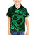 Polynesian Turtle Valentine Family Matching Off Shoulder Long Sleeve Dress and Hawaiian Shirt You And Me Green Hibiscus Heart LT01 Son's Shirt Green - Polynesian Pride