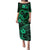 Polynesian Turtle Valentine Family Matching Puletasi and Hawaiian Shirt You And Me Green Hibiscus Heart LT01 Mom's Dress Green - Polynesian Pride