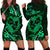 Polynesian Turtle Valentine Hoodie Dress You And Me Green Hibiscus Heart LT01 - Polynesian Pride