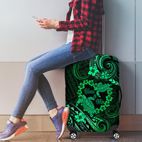 Polynesian Turtle Valentine Luggage Cover You And Me Green Hibiscus Heart LT01 - Polynesian Pride