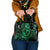 Polynesian Turtle Valentine Shoulder Handbag You And Me Green Hibiscus Heart LT01 One Size Green - Polynesian Pride