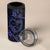 Polynesian Turtle Valentine 4 in 1 Can Cooler Tumbler You And Me Navy Blue Hibiscus Heart