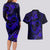 Polynesian Turtle Valentine Couples Matching Long Sleeve Bodycon Dress and Hawaiian Shirt You And Me Navy Blue Hibiscus Heart LT01 - Polynesian Pride