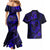 Polynesian Turtle Valentine Couples Matching Mermaid Dress and Hawaiian Shirt You And Me Navy Blue Hibiscus Heart LT01 - Polynesian Pride