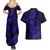 Polynesian Turtle Valentine Couples Matching Summer Maxi Dress and Hawaiian Shirt You And Me Navy Blue Hibiscus Heart LT01 - Polynesian Pride