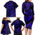 Polynesian Turtle Valentine Family Matching Long Sleeve Bodycon Dress and Hawaiian Shirt You And Me Navy Blue Hibiscus Heart LT01 - Polynesian Pride