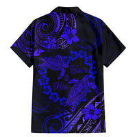 Polynesian Turtle Valentine Family Matching Mermaid Dress and Hawaiian Shirt You And Me Navy Blue Hibiscus Heart LT01 - Polynesian Pride