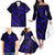 Polynesian Turtle Valentine Family Matching Off Shoulder Long Sleeve Dress and Hawaiian Shirt You And Me Navy Blue Hibiscus Heart LT01 - Polynesian Pride