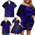 Polynesian Turtle Valentine Family Matching Off Shoulder Short Dress and Hawaiian Shirt You And Me Navy Blue Hibiscus Heart LT01 - Polynesian Pride