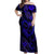 Polynesian Turtle Valentine Off Shoulder Maxi Dress You And Me Navy Blue Hibiscus Heart LT01 Women Blue - Polynesian Pride