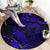 Polynesian Turtle Valentine Round Carpet You And Me Navy Blue Hibiscus Heart LT01 - Polynesian Pride