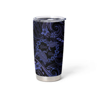 Polynesian Turtle Valentine Tumbler Cup You And Me Navy Blue Hibiscus Heart LT01 - Polynesian Pride