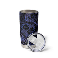 Polynesian Turtle Valentine Tumbler Cup You And Me Navy Blue Hibiscus Heart LT01 - Polynesian Pride
