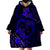 Polynesian Turtle Valentine Wearable Blanket Hoodie You And Me Navy Blue Hibiscus Heart LT01 - Polynesian Pride