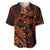 Polynesian Turtle Valentine Baseball Jersey You And Me Orange Hibiscus Heart LT01 Orange - Polynesian Pride