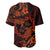 Polynesian Turtle Valentine Baseball Jersey You And Me Orange Hibiscus Heart LT01 - Polynesian Pride