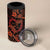 Polynesian Turtle Valentine 4 in 1 Can Cooler Tumbler You And Me Orange Hibiscus Heart