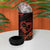 Polynesian Turtle Valentine 4 in 1 Can Cooler Tumbler You And Me Orange Hibiscus Heart