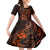 Polynesian Turtle Valentine Kid Short Sleeve Dress You And Me Orange Hibiscus Heart LT01 KID Orange - Polynesian Pride