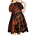 Polynesian Turtle Valentine Kid Short Sleeve Dress You And Me Orange Hibiscus Heart LT01 - Polynesian Pride