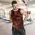 Polynesian Turtle Valentine Men Tank Top You And Me Orange Hibiscus Heart LT01 Orange - Polynesian Pride