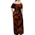 Polynesian Turtle Valentine Off Shoulder Maxi Dress You And Me Orange Hibiscus Heart LT01 - Polynesian Pride