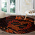 Polynesian Turtle Valentine Round Carpet You And Me Orange Hibiscus Heart LT01 - Polynesian Pride