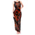 Polynesian Turtle Valentine Tank Maxi Dress You And Me Orange Hibiscus Heart LT01 Women Orange - Polynesian Pride