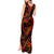 Polynesian Turtle Valentine Tank Maxi Dress You And Me Orange Hibiscus Heart LT01 - Polynesian Pride