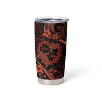 Polynesian Turtle Valentine Tumbler Cup You And Me Orange Hibiscus Heart LT01 - Polynesian Pride