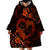 Polynesian Turtle Valentine Wearable Blanket Hoodie You And Me Orange Hibiscus Heart LT01 - Polynesian Pride