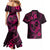 Polynesian Turtle Valentine Couples Matching Mermaid Dress and Hawaiian Shirt You And Me Pink Hibiscus Heart LT01 - Polynesian Pride