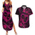 Polynesian Turtle Valentine Couples Matching Summer Maxi Dress and Hawaiian Shirt You And Me Pink Hibiscus Heart LT01 Pink - Polynesian Pride