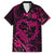 Polynesian Turtle Valentine Family Matching Off Shoulder Short Dress and Hawaiian Shirt You And Me Pink Hibiscus Heart LT01 Dad's Shirt - Short Sleeve Pink - Polynesian Pride