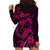 Polynesian Turtle Valentine Hoodie Dress You And Me Pink Hibiscus Heart LT01 - Polynesian Pride