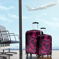 Polynesian Turtle Valentine Luggage Cover You And Me Pink Hibiscus Heart LT01 - Polynesian Pride