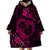 Polynesian Turtle Valentine Wearable Blanket Hoodie You And Me Pink Hibiscus Heart LT01 - Polynesian Pride