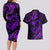 Polynesian Turtle Valentine Couples Matching Long Sleeve Bodycon Dress and Hawaiian Shirt You And Me Purple Hibiscus Heart LT01 - Polynesian Pride