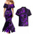 Polynesian Turtle Valentine Couples Matching Mermaid Dress and Hawaiian Shirt You And Me Purple Hibiscus Heart LT01 - Polynesian Pride