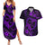 Polynesian Turtle Valentine Couples Matching Summer Maxi Dress and Hawaiian Shirt You And Me Purple Hibiscus Heart LT01 Purple - Polynesian Pride