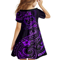Polynesian Turtle Valentine Family Matching Long Sleeve Bodycon Dress and Hawaiian Shirt You And Me Purple Hibiscus Heart LT01 - Polynesian Pride