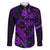 Polynesian Turtle Valentine Family Matching Mermaid Dress and Hawaiian Shirt You And Me Purple Hibiscus Heart LT01 Dad's Shirt - Long Sleeve Purple - Polynesian Pride