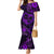 Polynesian Turtle Valentine Family Matching Mermaid Dress and Hawaiian Shirt You And Me Purple Hibiscus Heart LT01 Mom's Dress Purple - Polynesian Pride