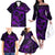 Polynesian Turtle Valentine Family Matching Off Shoulder Long Sleeve Dress and Hawaiian Shirt You And Me Purple Hibiscus Heart LT01 - Polynesian Pride