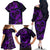 Polynesian Turtle Valentine Family Matching Off Shoulder Long Sleeve Dress and Hawaiian Shirt You And Me Purple Hibiscus Heart LT01 - Polynesian Pride