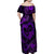 Polynesian Turtle Valentine Family Matching Off Shoulder Maxi Dress and Hawaiian Shirt You And Me Purple Hibiscus Heart LT01 - Polynesian Pride