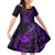 Polynesian Turtle Valentine Family Matching Off Shoulder Short Dress and Hawaiian Shirt You And Me Purple Hibiscus Heart LT01 Daughter's Dress Purple - Polynesian Pride