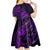 Polynesian Turtle Valentine Kid Short Sleeve Dress You And Me Purple Hibiscus Heart LT01 - Polynesian Pride